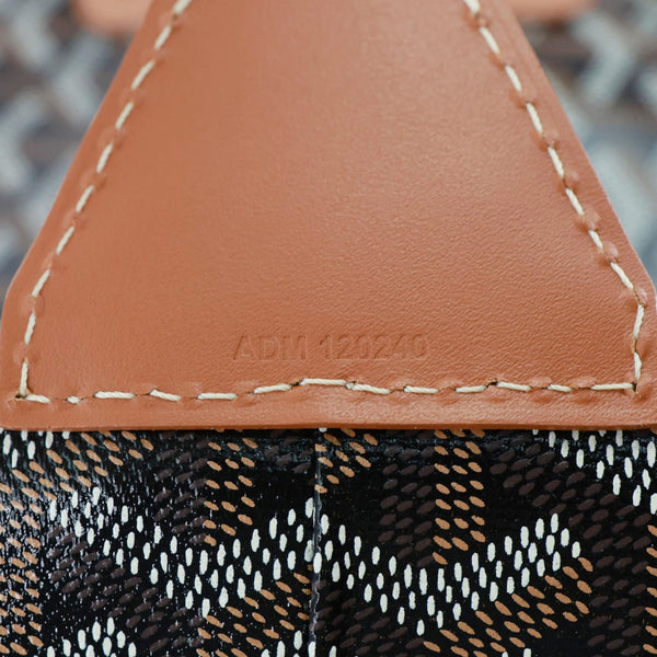 GOYARD Bowling 55 Chevron Print Coated Canvas Duffle Bag Brown