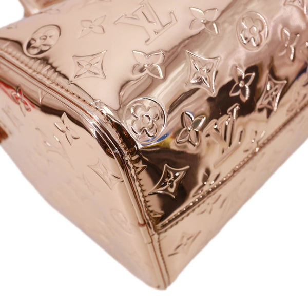 LOUIS VUITTON Speedy Bandouliere 25 Monogram Miroir Leather Shoulder Bag Rose Gold