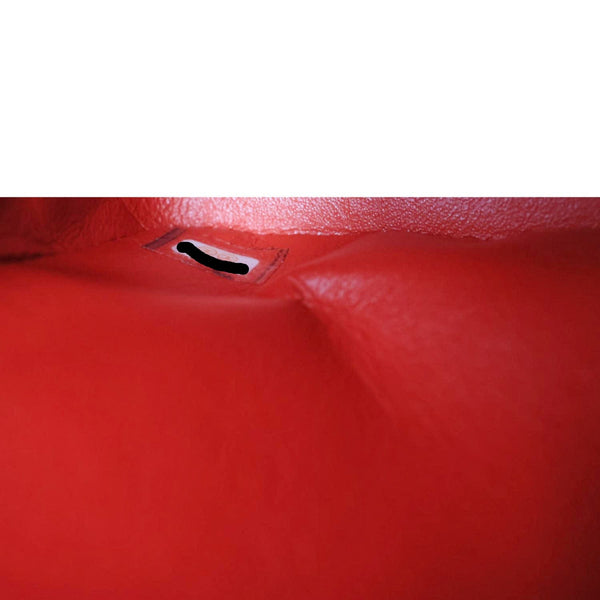 CHANEL Classic Double Flap Medium Quilted Patent Leather Shoulder Bag Bicolor