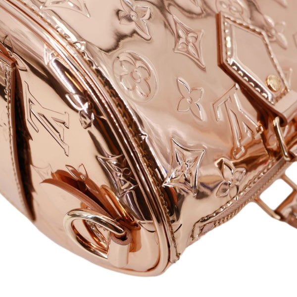 LOUIS VUITTON Speedy Bandouliere 25 Monogram Miroir Leather Shoulder Bag Rose Gold
