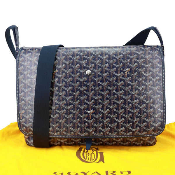 GOYARD Capetien MM Coated Canvas Messenger Bag Navy Blue