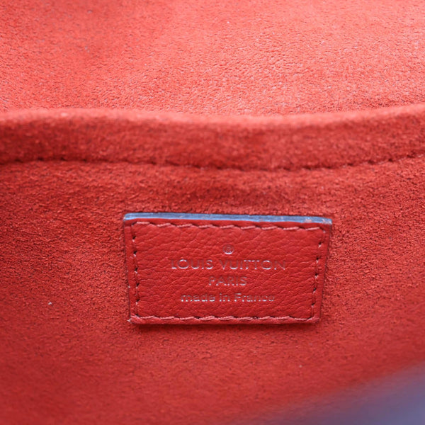 LOUIS VUITTON Lockme BB Taurillon Leather Chain Shoulder Bag Red