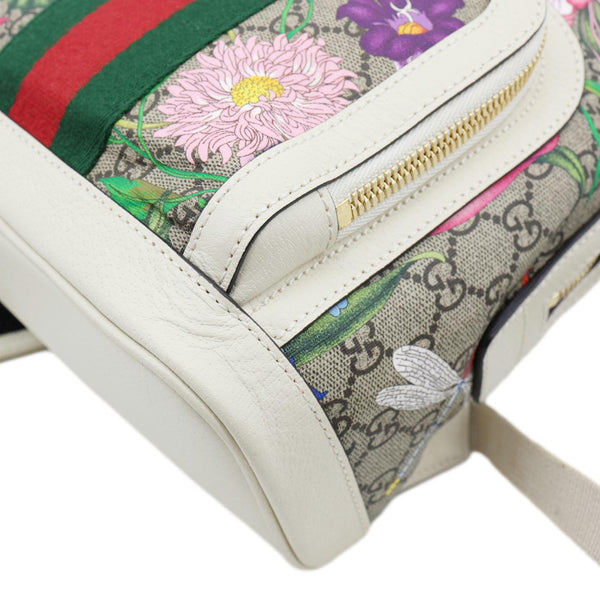 GUCCI Ophidia GG Flora Small Supreme Canvas Backpack Bag Beige 547965
