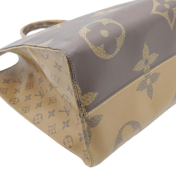 LOUIS VUITTON Onthego GM Giant Monogram Canvas Tote Bag Brown