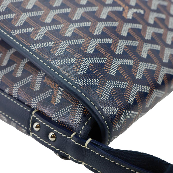GOYARD Capetien MM Coated Canvas Messenger Bag Navy Blue