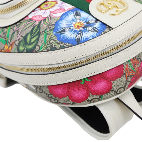 GUCCI Ophidia GG Flora Small Supreme Canvas Backpack Bag Beige 547965