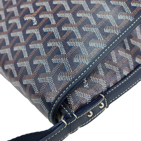 GOYARD Capetien MM Coated Canvas Messenger Bag Navy Blue