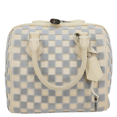 LOUIS VUITTON Speedy Cube PM Damier Velvet Tote Bag Grey