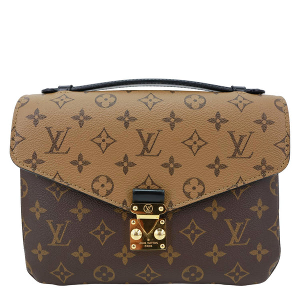 LOUIS VUITTON Metis Pochette Reverse Monogram Canvas Crossbody Bag Brown