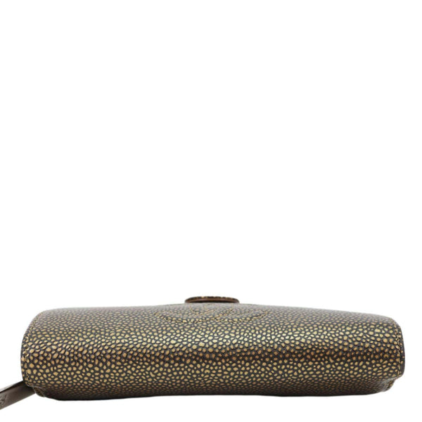 CHANEL Timeless CC Caviar Leather Zipped Pocket Wallet Gold