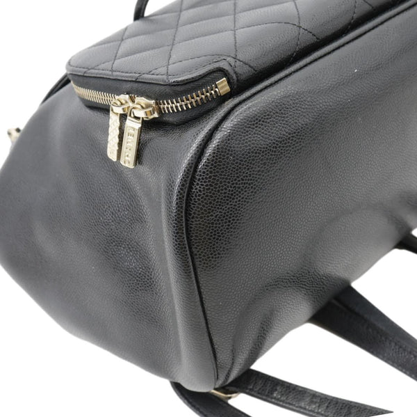 CHANEL Business Affinity Caviar Quilted Backpack Black