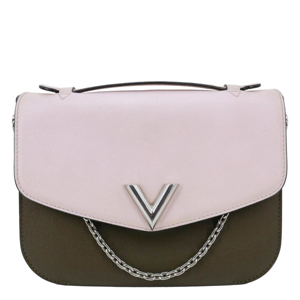 LOUIS VUITTON Very Calfskin Leather Saddle Shoulder Bag Khaki Green