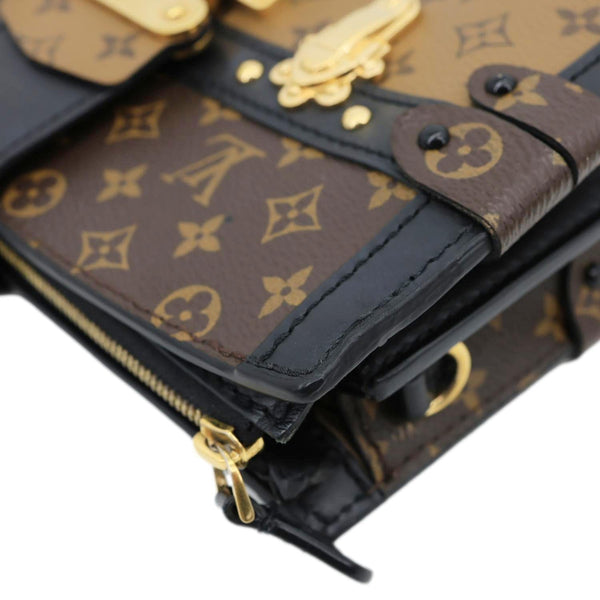 LOUIS VUITTON Trunk Clutch Reverse Monogram Crossbody Bag Brown