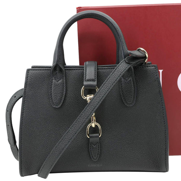 GUCCI Jackie Small Soft Grainy Leather Tote Bag Black 795349