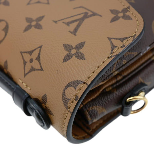 LOUIS VUITTON Metis Pochette Reverse Monogram Canvas Crossbody Bag Brown