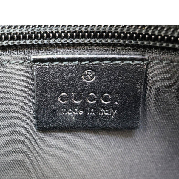 GUCCI Diamante Textured Leather Business Briefcase Black 208463