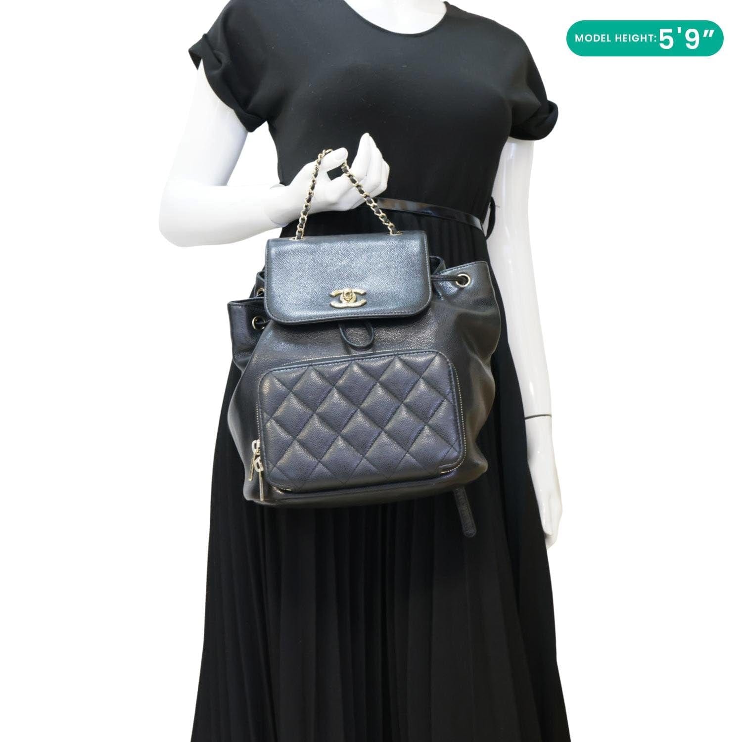 caviar leather backpack Chanel Mini Business Affinity Caviar Backpack