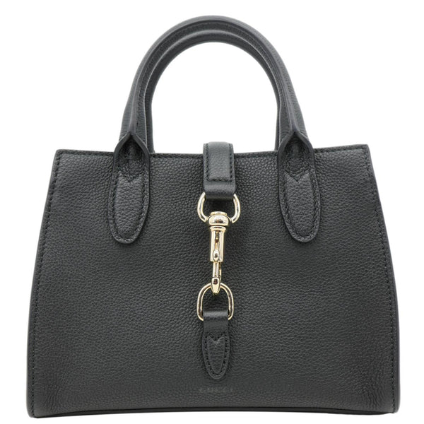 GUCCI Jackie Small Soft Grainy Leather Tote Bag Black 795349