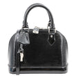 LOUIS VUITTON Alma BB Electric Epi Leather Satchel Bag Black