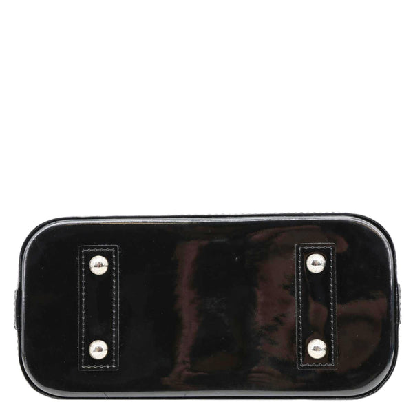 LOUIS VUITTON Alma BB Electric Epi Leather Satchel Bag Black