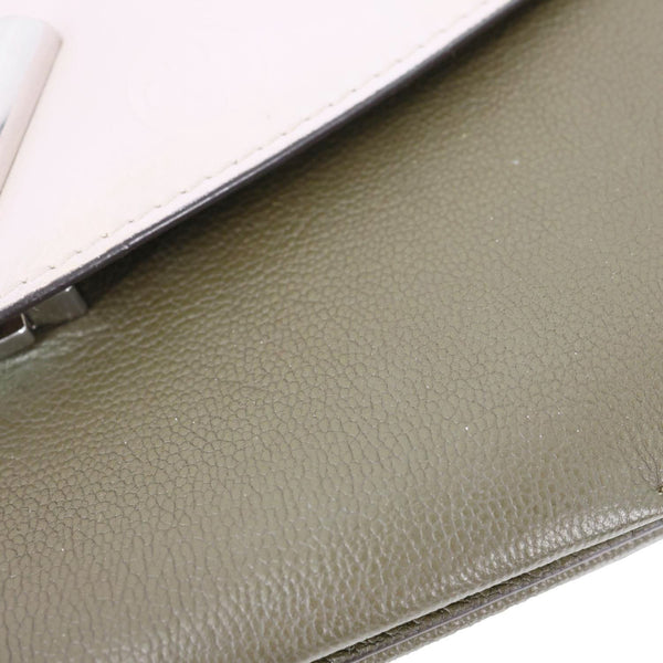 LOUIS VUITTON Very Calfskin Leather Saddle Shoulder Bag Khaki Green