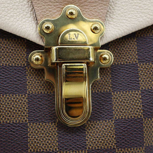 LOUIS VUITTON Clapton Damier Ebene Backpack Bag Beige