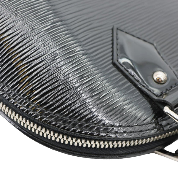 LOUIS VUITTON Alma BB Electric Epi Leather Satchel Bag Black