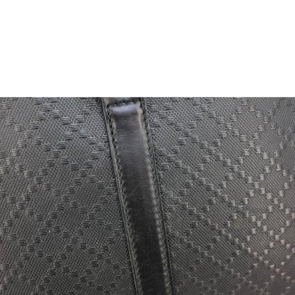 GUCCI Diamante Textured Leather Business Briefcase Black 208463