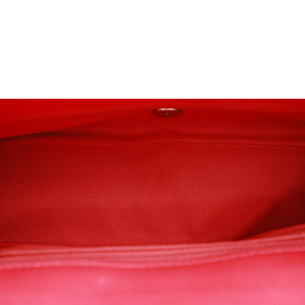 CHANEL Mademoiselle Chic Flap Medium Leather Shoulder Bag Red