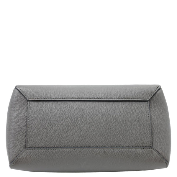 CELINE Mini Belt Grained Calfskin Leather Shoulder Bag Grey