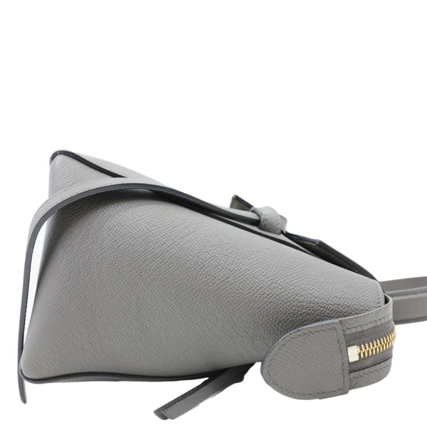 CELINE Mini Belt Grained Calfskin Leather Shoulder Bag Grey