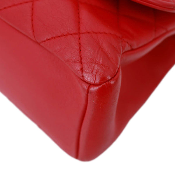 CHANEL Mademoiselle Chic Flap Medium Leather Shoulder Bag Red