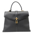 LOUIS VUITTON Rose Des Vents MM Calfskin Leather Satchel Bag Black