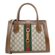 GUCCI Jackie 1961 Medium Web GG Supreme Canvas Tote Bag Beige 649016