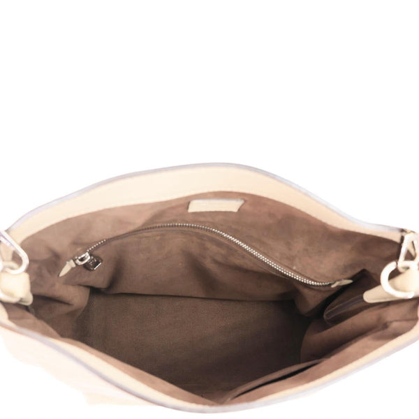 LOUIS VUITTON Babylone Mahina Calfskin Leather Shoulder Bag Galet