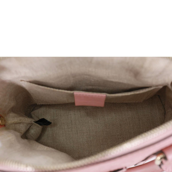 GUCCI Dome Mini Embossed Leather Crossbody Bag Pink 449654