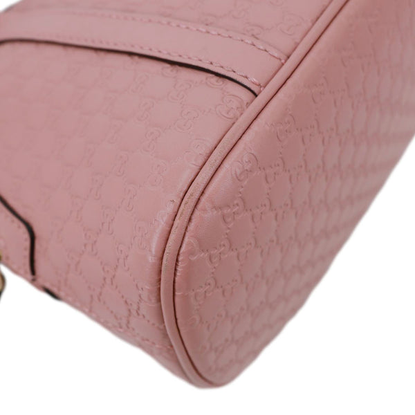 GUCCI Dome Mini Embossed Leather Crossbody Bag Pink 449654