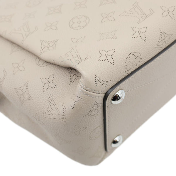 LOUIS VUITTON Babylone Mahina Calfskin Leather Shoulder Bag Galet