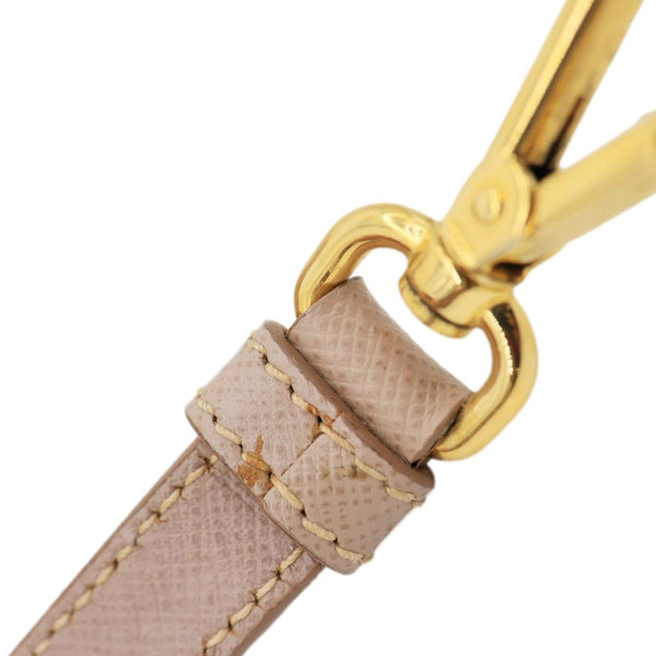 PRADA Galleria Double Zip Saffiano Leather Top Handle Tote Bag Beige