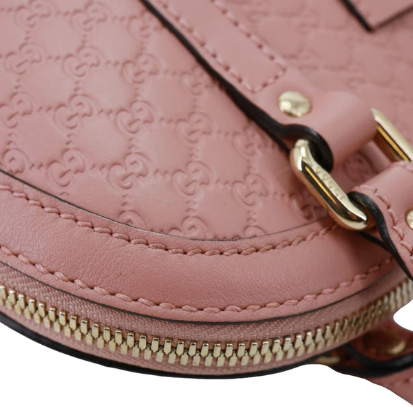 GUCCI Dome Mini Embossed Leather Crossbody Bag Pink 449654
