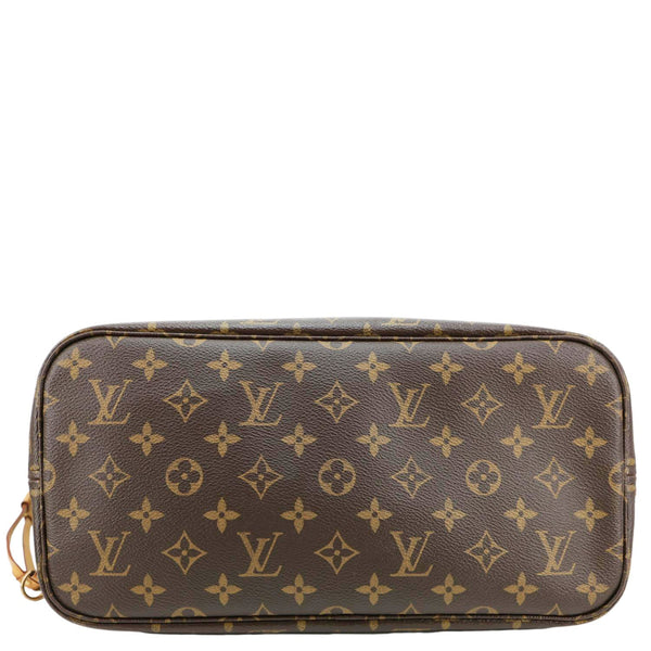 LOUIS VUITTON Neverfull MM V Grenade Monogram Canvas Tote Shoulder Bag Brown