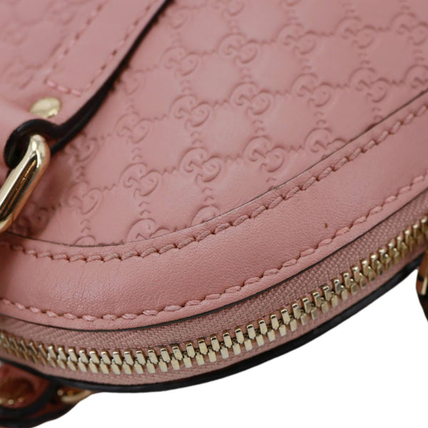 GUCCI Dome Mini Embossed Leather Crossbody Bag Pink 449654