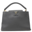 LOUIS VUITTON Capucines Taurillon Leather Satchel Bag Black