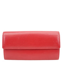 LOUIS VUITTON Sarah Epi Leather Wallet Red
