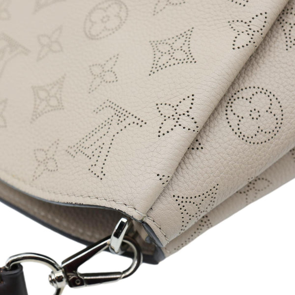 LOUIS VUITTON Babylone Mahina Calfskin Leather Shoulder Bag Galet