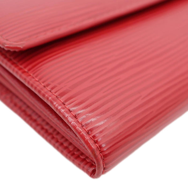 LOUIS VUITTON Sarah Epi Leather Wallet Red