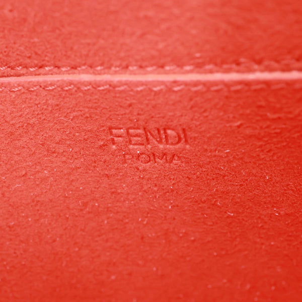 FENDI Baguette Technical Fabric FF Midi Chain Shoulder Bag Orange