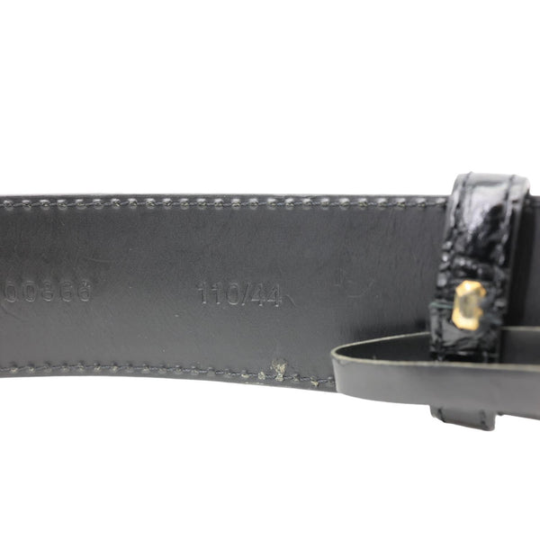 VERSACE La Medusa Buckle Calf Leather Belt Black Size 110/44