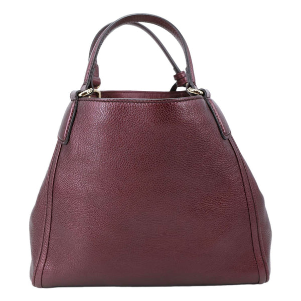 GUCCI Soho Small Pebbled Leather Tote Bag Burgundy 336751