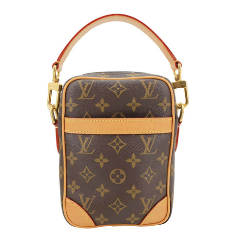 LOUIS VUITTON Danube Monogram Canvas Crossbody Bag Brown